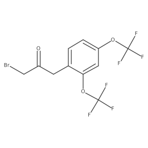 1-(2,4-Bis(trifluoromethoxy)phenyl)-3-bromopropan-2-one Structure