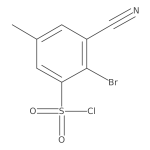 2-Bromo-3-cyano-5-methylbenzenesulfonyl chloride Structure