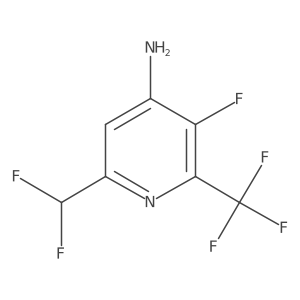 6-(Difluoromethyl)-3-fluoro-2-(trifluoromethyl)pyridin-4-amine结构式