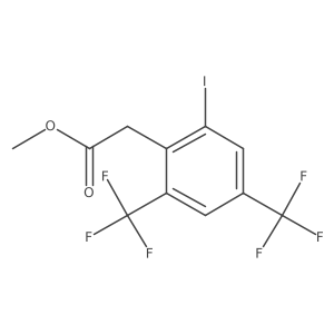 Benzeneacetic acid, 2-iodo-4,6-bis(trifluoromethyl)-, methyl ester Structure