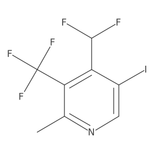 4-(Difluoromethyl)-5-iodo-2-methyl-3-(trifluoromethyl)pyridine结构式