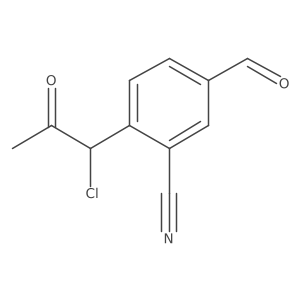 2-(1-Chloro-2-oxopropyl)-5-formylbenzonitrile Structure