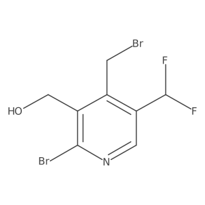 (2-Bromo-4-(bromomethyl)-5-(difluoromethyl)pyridin-3-yl)methanol结构式