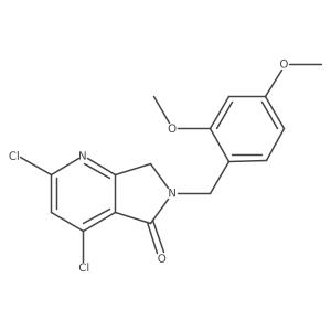 2,4-Dichloro-6-(2,4-dimethoxybenzyl)-6,7-dihydro-5H-pyrrolo[3,4-b]pyridin-5-one结构式