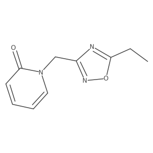 1-[(5-Ethyl-1,2,4-oxadiazol-3-yl)methyl]-1,2-dihydropyridin-2-one结构式