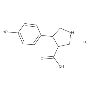 4-(4-Hydroxyphenyl)pyrrolidine-3-carboxylic acid hydrochloride Structure