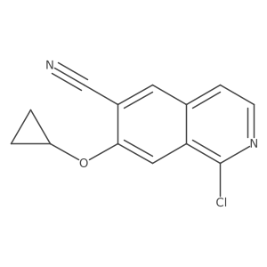 1-Chloro-7-cyclopropyloxyisoquinoline-6-carbonitrile结构式