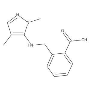 2-{[(1,4-dimethyl-1H-pyrazol-5-yl)amino]methyl}benzoic acid Structure