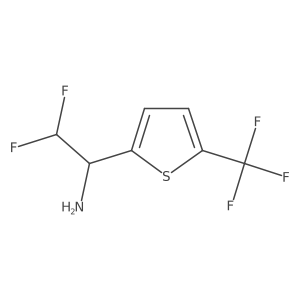 2,2-Difluoro-1-[5-(trifluoromethyl)thiophen-2-yl]ethan-1-amine Structure