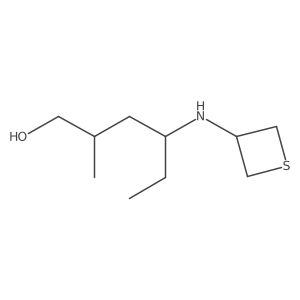 2-Methyl-4-(thietan-3-ylamino)hexan-1-ol结构式