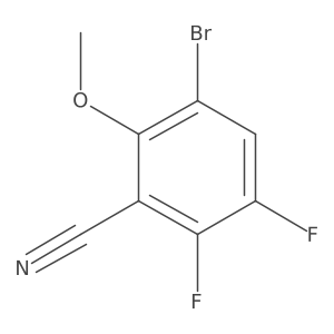 3-Bromo-5,6-difluoro-2-methoxybenzonitrile结构式