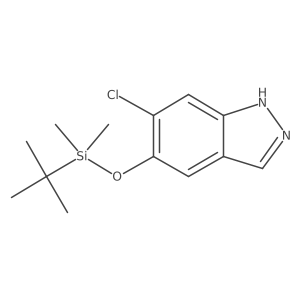 6-Chloro-5-[[(1,1-dimethylethyl)dimethylsilyl]oxy]-1H-indazole结构式