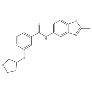 N-(2-methylbenzo[d]thiazol-5-yl)-2-((tetrahydrofuran-3-yl)oxy)isonicotinamide结构式