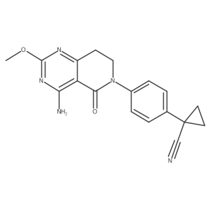 1-(4-(4-Amino-2-methoxy-5-oxo-7,8-dihydropyrido[4,3-D]pyrimidin-6(5H)-YL)phenyl)cyclopropanecarbonitrile结构式