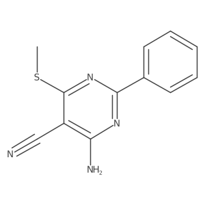 4-Amino-6-methylsulfanyl-2-phenylpyrimidine-5-carbonitrile Structure