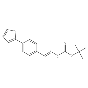 1,1-Dimethylethyl 2-[[4-(5-thiazolyl)phenyl]methylene]hydrazinecarboxylate Structure