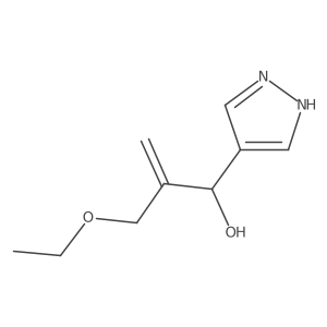 2-(ethoxymethyl)-1-(1H-pyrazol-4-yl)prop-2-en-1-ol结构式