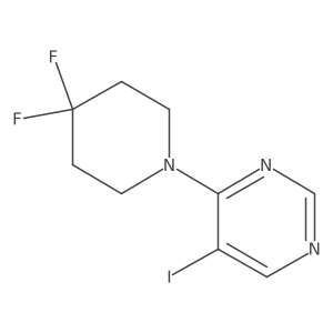 4-(4,4-Difluoropiperidin-1-yl)-5-iodopyrimidine结构式