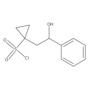 1-(2-Hydroxy-2-phenylethyl)cyclopropane-1-sulfonyl chloride Structure
