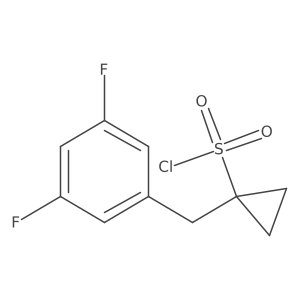 1-[(3,5-Difluorophenyl)methyl]cyclopropane-1-sulfonyl chloride结构式