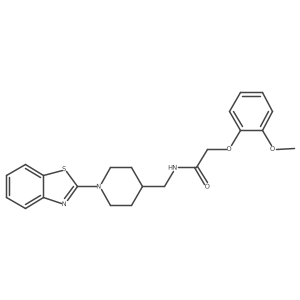 N-((1-(benzo[d]thiazol-2-yl)piperidin-4-yl)methyl)-2-(2-methoxyphenoxy)acetamide Structure
