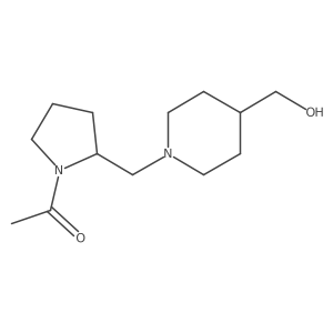 1-(2-((4-(Hydroxymethyl)piperidin-1-yl)methyl)pyrrolidin-1-yl)ethanone Structure