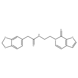 2-(benzo[d][1,3]dioxol-5-yl)-N-(2-(7-oxofuro[2,3-c]pyridin-6(7H)-yl)ethyl)acetamide Structure