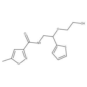 N-[2-(2-hydroxyethoxy)-2-(thiophen-2-yl)ethyl]-5-methyl-1,2-oxazole-3-carboxamide Structure