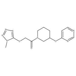 2-((1-methyl-1H-tetrazol-5-yl)thio)-1-(3-(pyrimidin-4-yloxy)piperidin-1-yl)ethanone Structure
