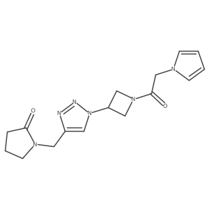 1-((1-(1-(2-(1H-pyrrol-1-yl)acetyl)azetidin-3-yl)-1H-1,2,3-triazol-4-yl)methyl)pyrrolidin-2-one结构式