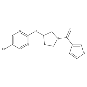 (3-((5-Chloropyrimidin-2-yl)oxy)pyrrolidin-1-yl)(furan-3-yl)methanone结构式