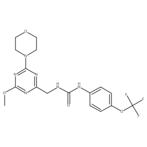 1-((4-Methoxy-6-morpholino-1,3,5-triazin-2-yl)methyl)-3-(4-(trifluoromethoxy)phenyl)urea Structure