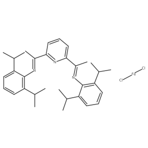 2,6-Bis-[1-(2,6-diisopropylphenylimino)-ethyl]pyridine iron(II) chloride结构式