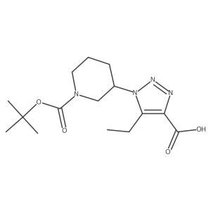 1-{1-[(tert-butoxy)carbonyl]piperidin-3-yl}-5-ethyl-1H-1,2,3-triazole-4-carboxylic acid Structure