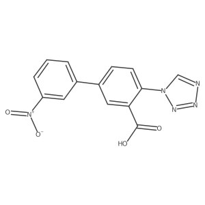 3'-nitro-4-(1H-1,2,3,4-tetrazol-1-yl)-[1,1'-biphenyl]-3-carboxylic acid结构式