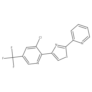 3-Chloro-2-[2-(2-pyridinyl)-1,3-thiazol-4-yl]-5-(trifluoromethyl)pyridine结构式