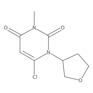 6-chloro-3-methyl-1-(tetrahydrofuran-3-yl)pyrimidine-2,4(1H,3H)-dione结构式