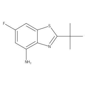 2-tert-Butyl-6-fluoro-1,3-benzothiazol-4-amine结构式