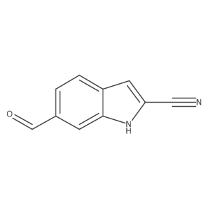 6-Formyl-1H-indole-2-carbonitrile Structure