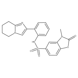 3-methyl-2-oxo-N-(2-(5,6,7,8-tetrahydroimidazo[1,2-a]pyridin-2-yl)phenyl)-2,3-dihydrobenzo[d]oxazole-5-sulfonamide Structure