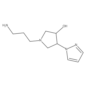 1-(3-aminopropyl)-4-(1H-pyrazol-1-yl)pyrrolidin-3-ol Structure
