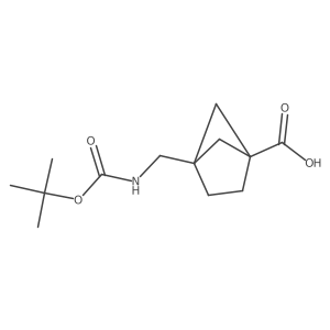 4-(((Tert-butoxycarbonyl)amino)methyl)bicyclo[2.1.1]hexane-1-carboxylic acid Structure