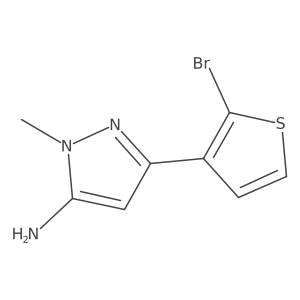 3-(2-Bromothiophen-3-yl)-1-methyl-1h-pyrazol-5-amine结构式