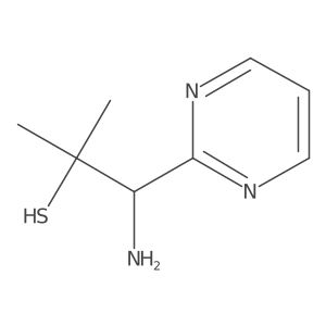 (1S)-1-amino-2-methyl-1-(pyrimidin-2-yl)propane-2-thiol结构式