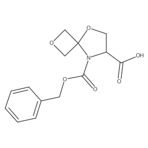 8-[(Benzyloxy)carbonyl]-2,5-dioxa-8-azaspiro[3.4]octane-7-carboxylic acid结构式