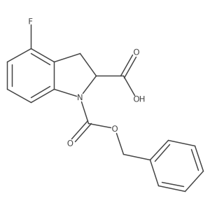 1-[(benzyloxy)carbonyl]-4-fluoro-2,3-dihydro-1H-indole-2-carboxylic acid Structure