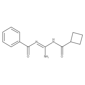N-[(cyclobutylformamido)methanimidoyl]benzamide结构式