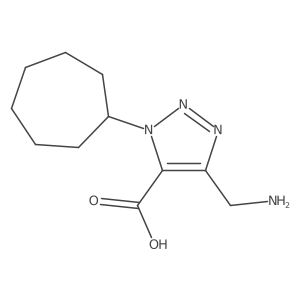 4-(aminomethyl)-1-cycloheptyl-1H-1,2,3-triazole-5-carboxylic acid结构式