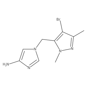 1-[(4-bromo-1,3-dimethyl-1H-pyrazol-5-yl)methyl]-1H-imidazol-4-amine Structure