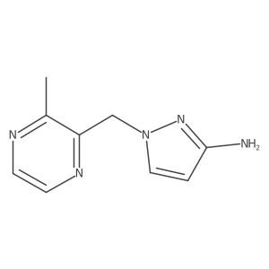 1-[(3-methylpyrazin-2-yl)methyl]-1H-pyrazol-3-amine结构式
